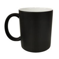 Caneca Cer. 325ml Preta Magica Interna Branca